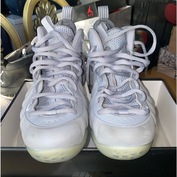 Nike Air Foamposite Pro One PRM Wolf Grey Suede - Picture 4 of 16